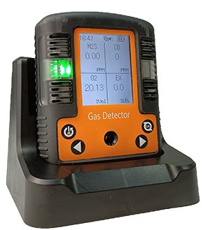 Portable Multi Gas Detector with 1400 mAh Battery Large-Capacity Data Storage and Fall Alarm for Industrial Safety